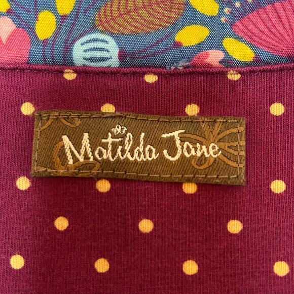Matilda Jane Paint by Numbers Dress Women Large Artsy Cotton Hippie Boho Midi - Picture 7 of 7